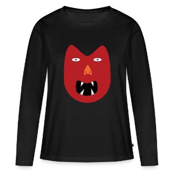 Vampire monstre - T-shirt manches longues Premium bio Femme - noir - Devant - Julia (174cm)