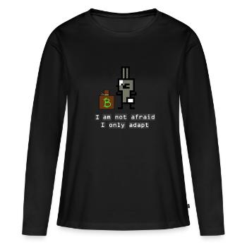 Kaninchen-Dieb - Frauen Premium Bio Langarmshirt - Schwarz - Vorne - Julia (174cm)