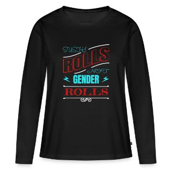 bans activists feminine grl pwr love women equal - Frauen Premium Bio Langarmshirt - Schwarz - Vorne - Julia (174cm)