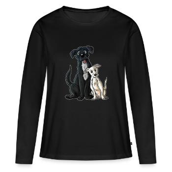 Canine - Women's Premium Organic Long Sleeve Shirt - black - Front - Julia (174cm)