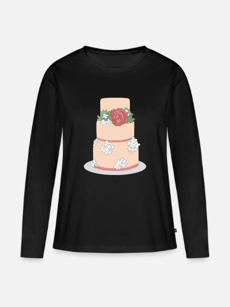 Torte - Frauen Premium Bio Langarmshirt - Schwarz