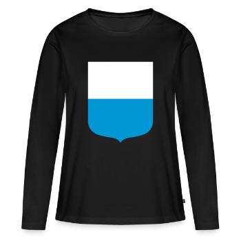 Bavière - T-shirt manches longues Premium bio Femme - noir - Devant - Julia (174cm)