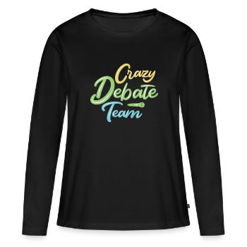 Débat Débat argumentation - T-shirt manches longues Premium bio Femme - noir - Devant - Julia (174cm)
