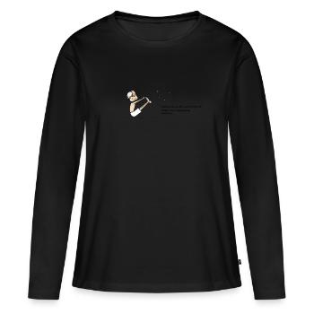 Architecte du bonheur - T-shirt manches longues Premium bio Femme - noir - Devant - Julia (174cm)