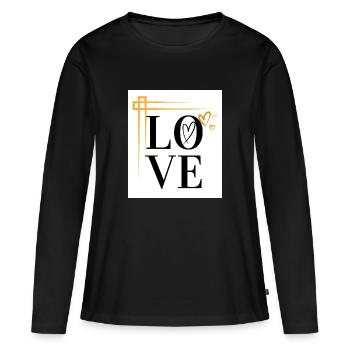 Love yourself - Women's Premium Organic Long Sleeve Shirt - black - Front - Julia (174cm)