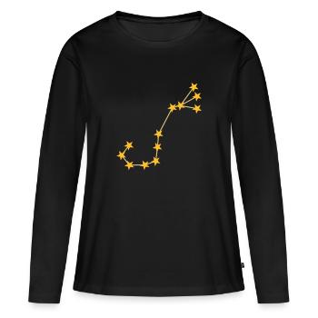 Scorpion constellation - T-shirt manches longues Premium bio Femme - noir - Devant - Julia (174cm)
