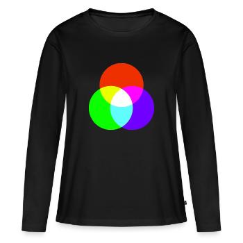 Additive color mixing - Women's Premium Organic Long Sleeve Shirt - black - Front - Julia (174cm)