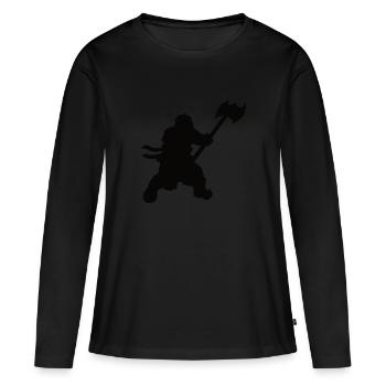 Dwarf silhouette for the role-player - Women's Premium Organic Long Sleeve Shirt - black - Front - Julia (174cm)