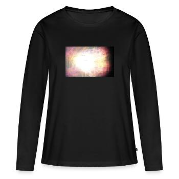 Espace, Fantaisie, Lumière - T-shirt manches longues Premium bio Femme - noir - Devant - Julia (174cm)