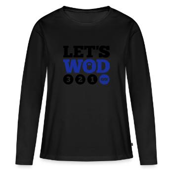Let's WOD - T-shirt manches longues Premium bio Femme - noir - Devant - Julia (174cm)