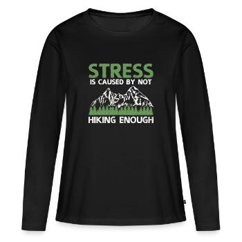 Bergsteigen - Frauen Premium Bio Langarmshirt - Schwarz - Vorne - Julia (174cm)