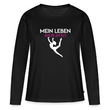 Mein Leben Steht Kopf Turnerin Turnen Kunstturner - Frauen Premium Bio Langarmshirt - Schwarz - Vorne - Julia (174cm)