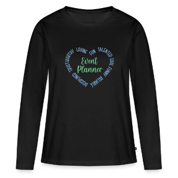 Event Manager Event Event Manager - Women's Premium Organic Long Sleeve Shirt - black - Front - Julia (174cm)