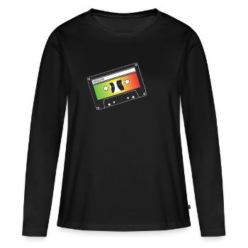 reggae - T-shirt manches longues Premium bio Femme - noir - Devant - Julia (174cm)