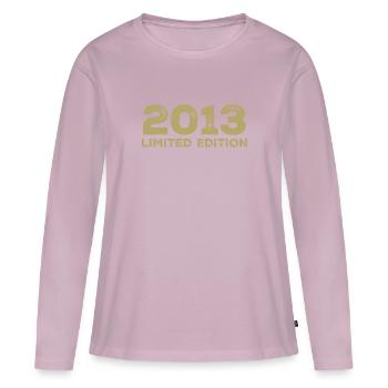 Geburtstagsgeschenk Jahrgang 2013 Jahrgang 2013 - Frauen Premium Bio Langarmshirt - Altrosa - Vorne - Julia (174cm)