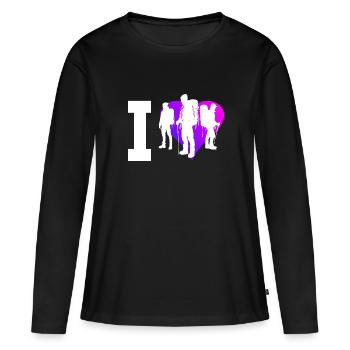 Bloc Grimpeur Bloc Bloc - T-shirt manches longues Premium bio Femme - noir - Devant - Julia (174cm)