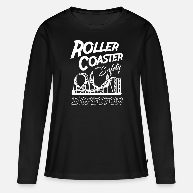 Roller Coaster Safety Inspector - Women's Premium Organic Long Sleeve Shirt - black