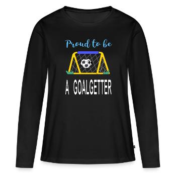 I am proud to be a striker Football gift idea - Women's Premium Organic Long Sleeve Shirt - black - Front - Julia (174cm)