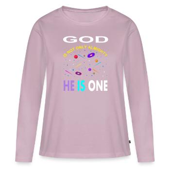 Allah is only God is almighty Muslim poison - Women's Premium Organic Long Sleeve Shirt - dusky pink - Front - Julia (174cm)