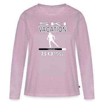 Skiurlaub Skibrille Skifahren Slalom Geschenkidee - Frauen Premium Bio Langarmshirt - Altrosa - Vorne - Julia (174cm)