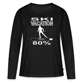 Ski Holiday Ski Goggles Ski Slalom Idée cadeau - T-shirt manches longues Premium bio Femme - noir - Devant - Julia (174cm)