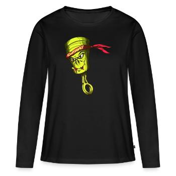 GROMPY GROMSP! OSÉ - T-shirt manches longues Premium bio Femme - noir - Devant - Julia (174cm)