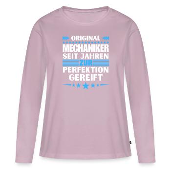 Mechanics matured to perfection - Women's Premium Organic Long Sleeve Shirt - dusky pink - Front - Julia (174cm)