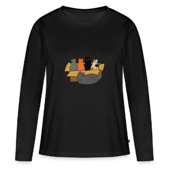 all cats are beautiful - Frauen Premium Bio Langarmshirt - Schwarz - Vorne - Julia (174cm)