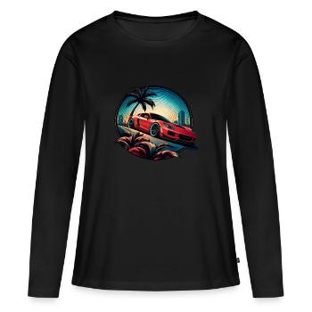 RED SUPERCAR - Frauen Premium Bio Langarmshirt - Schwarz - Vorne - Julia (174cm)