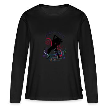 Ich tanze zu meinem eigenen Rhythmus - Frauen Premium Bio Langarmshirt - Schwarz - Vorne - Julia (174cm)