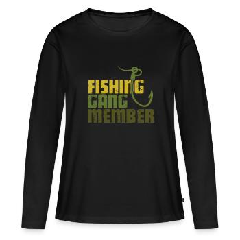 Fishing Gang - Frauen Premium Bio Langarmshirt - Schwarz - Vorne - Julia (174cm)