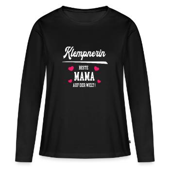 Klempnerin Beste Mama Geburtstag Mutter Muttertag - Frauen Premium Bio Langarmshirt - Schwarz - Vorne - Julia (174cm)