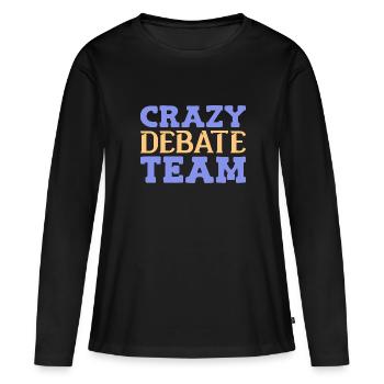 Débat Débat argumentation - T-shirt manches longues Premium bio Femme - noir - Devant - Julia (174cm)