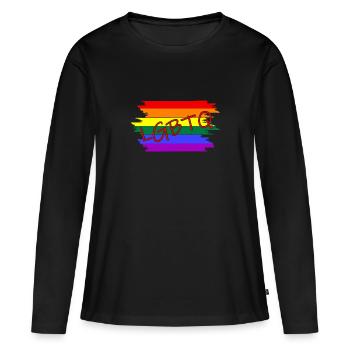 LGBTQ Gay Pride CSD - Frauen Premium Bio Langarmshirt - Schwarz - Vorne - Julia (174cm)