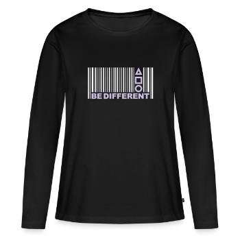 Barcode - Frauen Premium Bio Langarmshirt - Schwarz - Vorne - Julia (174cm)