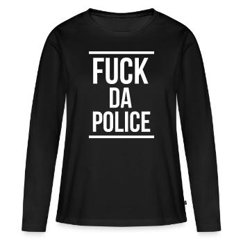 Putain de police - T-shirt manches longues Premium bio Femme - noir - Devant - Julia (174cm)