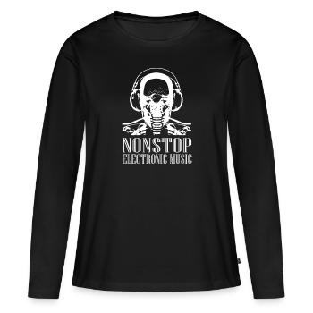 Nonstop electronic music design for - Women's Premium Organic Long Sleeve Shirt - black - Front - Julia (174cm)