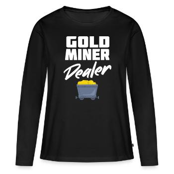 Gold Mining Gold Mine - Women's Premium Organic Long Sleeve Shirt - black - Front - Julia (174cm)