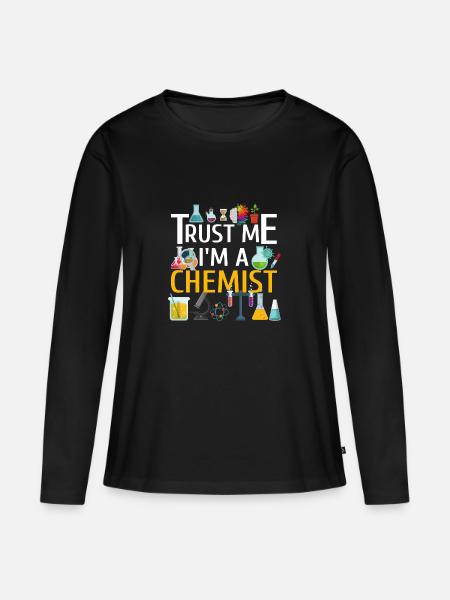 Chemie Chemiker - Frauen Premium Bio Langarmshirt - Schwarz
