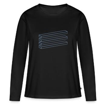 Géométrie Optique Illusion Illusion Board Box - T-shirt manches longues Premium bio Femme - noir - Devant - Julia (174cm)