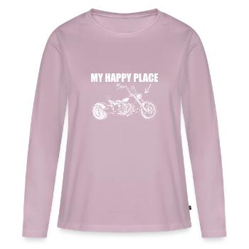 Trike - T-shirt manches longues Premium bio Femme - rose poudré - Devant - Julia (174cm)