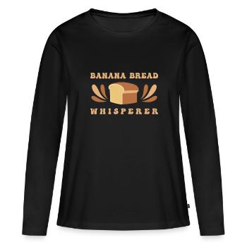 Cuisson du pain Boulangers Boulangers Cuisson du levain - T-shirt manches longues Premium bio Femme - noir - Devant - Julia (174cm)