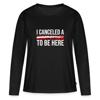 Heart attack survivor - Women's Premium Organic Long Sleeve Shirt - black - Front - Julia (174cm)