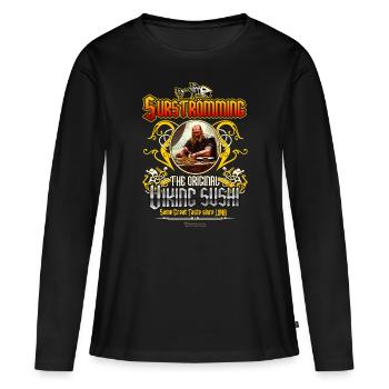 Surströmming Challenge Design Viking Sushi - T-shirt manches longues Premium bio Femme - noir - Devant - Julia (174cm)