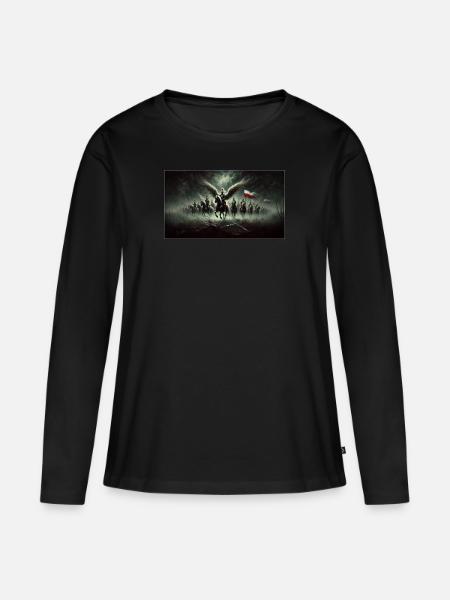 Flügel der Husaren - Frauen Premium Bio Langarmshirt - Schwarz