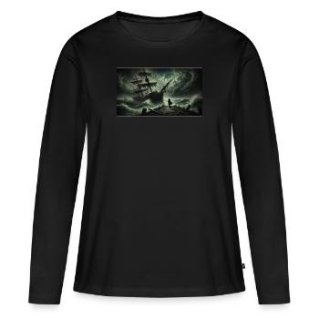 Ship of Shadows - Women's Premium Organic Long Sleeve Shirt - black - Front - Julia (174cm)