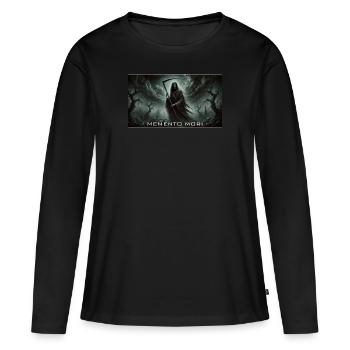 Mort - T-shirt manches longues Premium bio Femme - noir - Devant - Julia (174cm)
