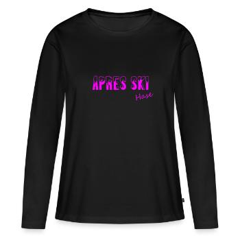 Apres-Ski, APRESSKI, apres ski hase Skihase - Frauen Premium Bio Langarmshirt - Schwarz - Vorne - Julia (174cm)