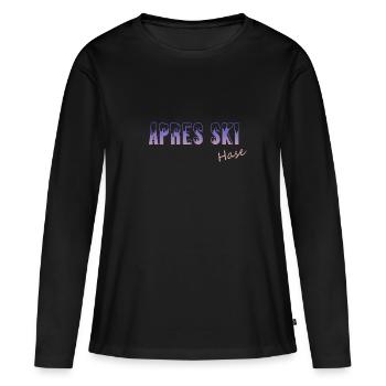 Apres Ski Hase Skihase - Frauen Premium Bio Langarmshirt - Schwarz - Vorne - Julia (174cm)