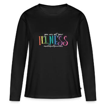 Santé mentale Mentale Gesundheit - T-shirt manches longues Premium bio Femme - noir - Devant - Julia (174cm)